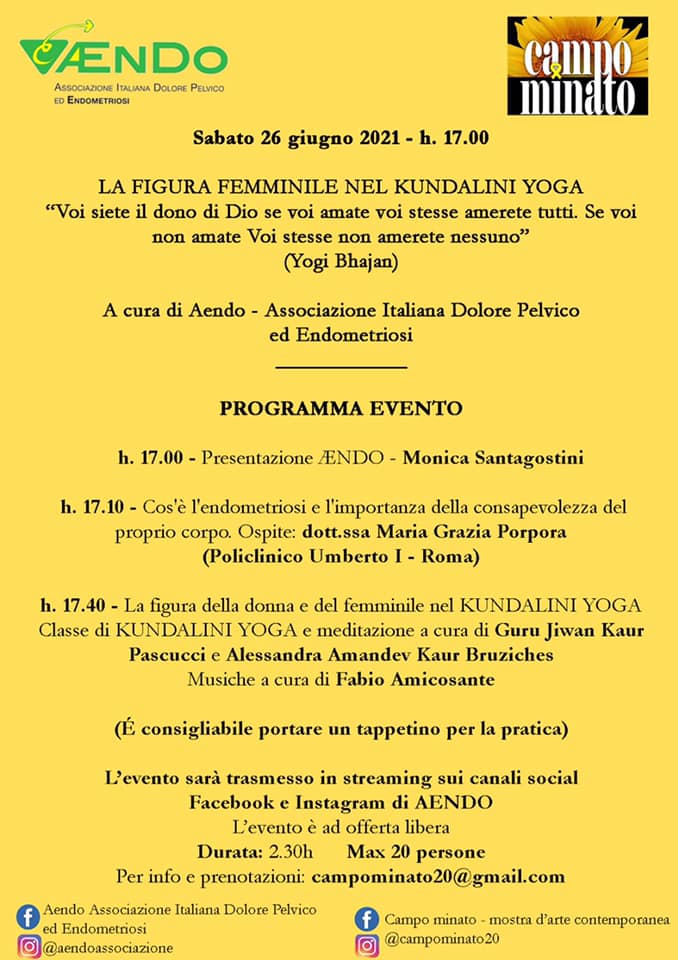 Kundalini Yoga a Campo Minato per Aendo, 26 giugno 2021